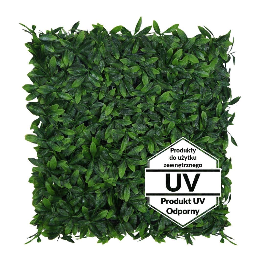 Tapis UV laurier vert artificiel cerise 50x50cm
