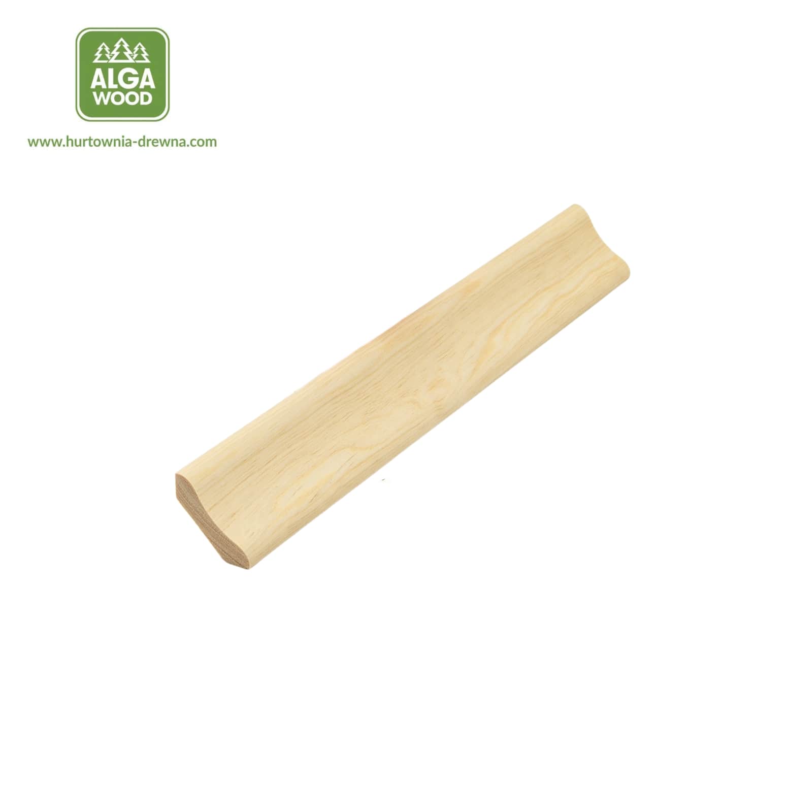 Quart de rond concave en pin 40×40