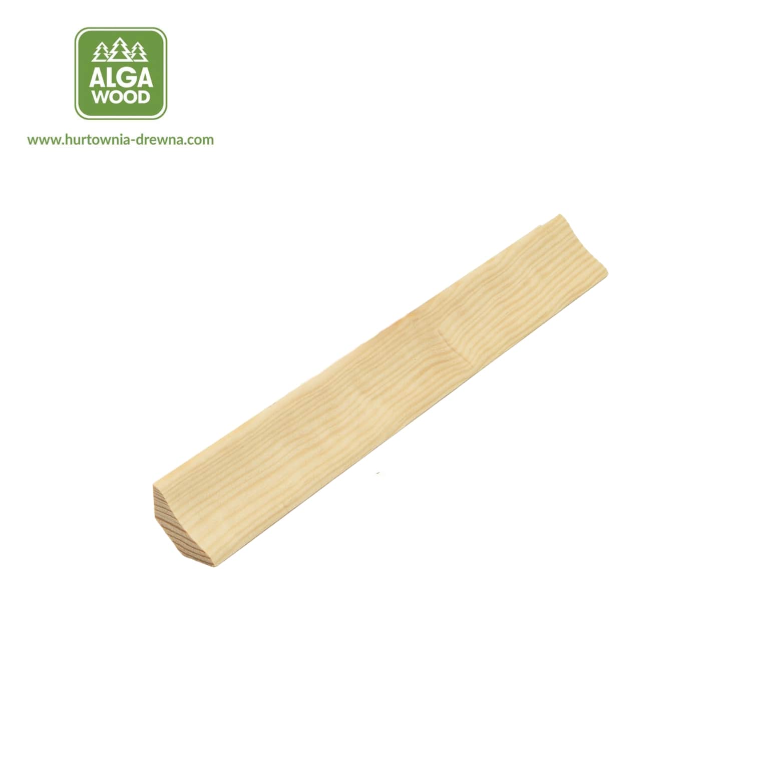 30×30 Quart de rond concave en pin