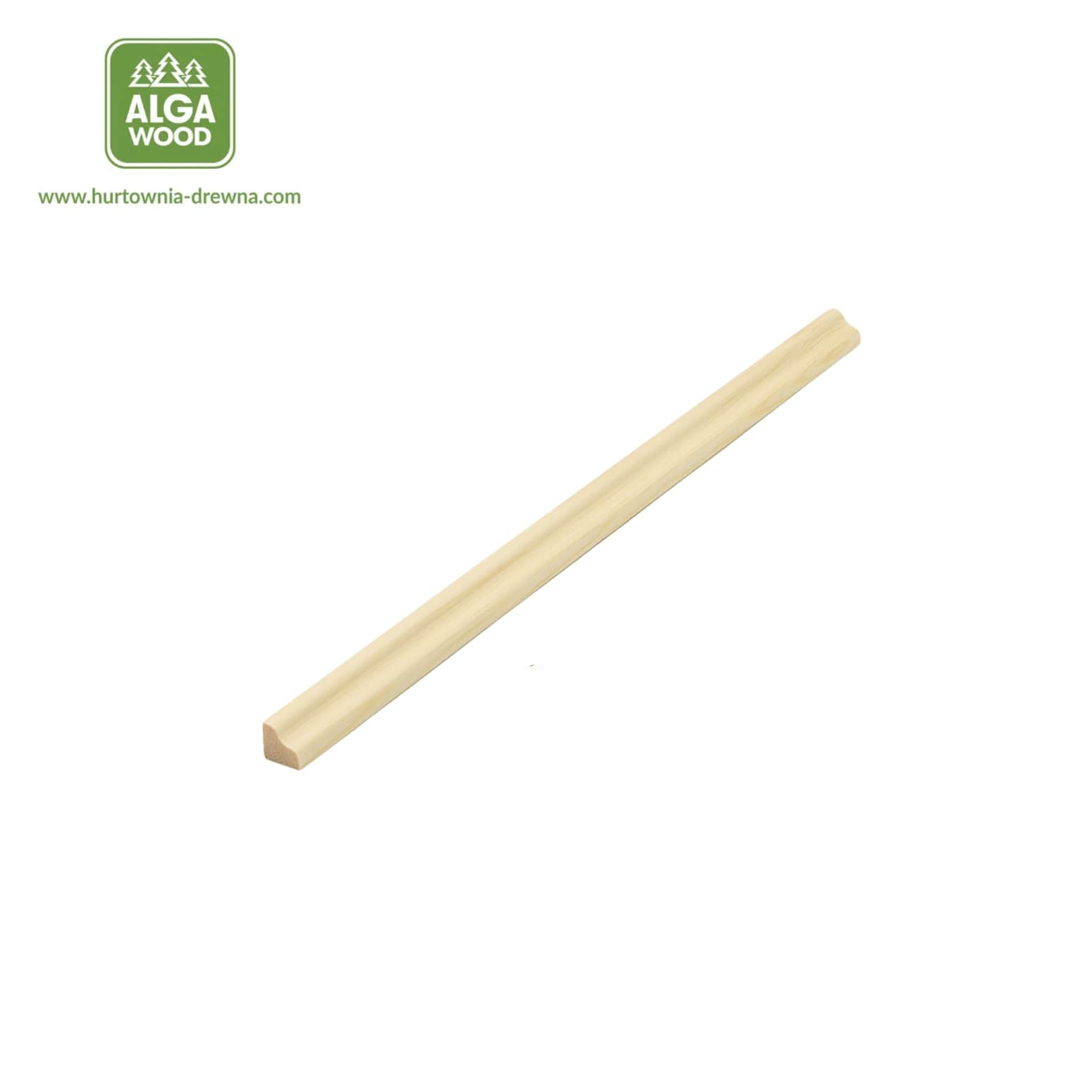 Quart de rond concave en bois de pin 12×12