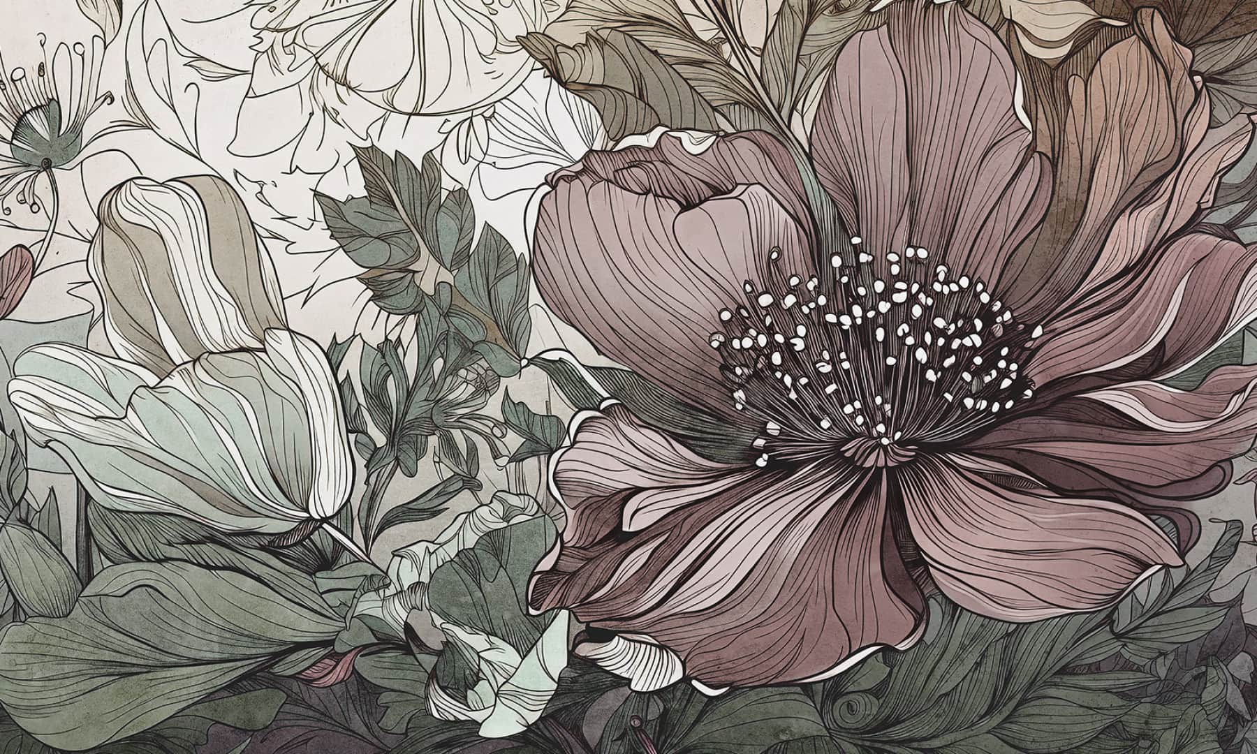Papier peint Floral dances