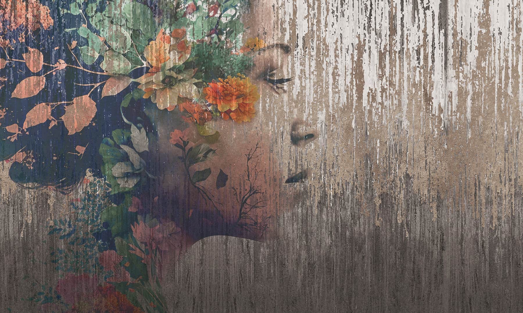 Papier peint Floral head