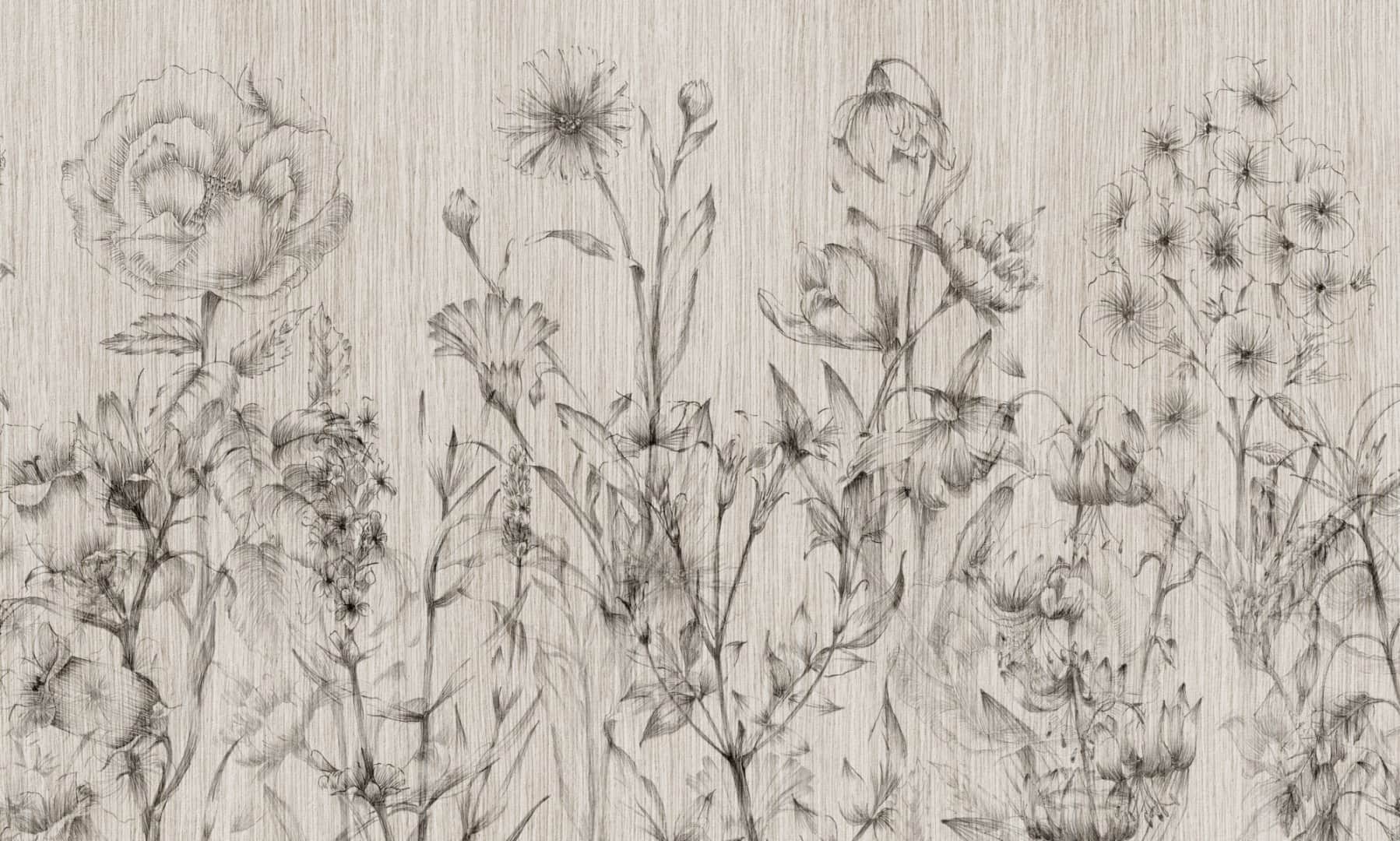 Papier peint Floral pencil – Rauv