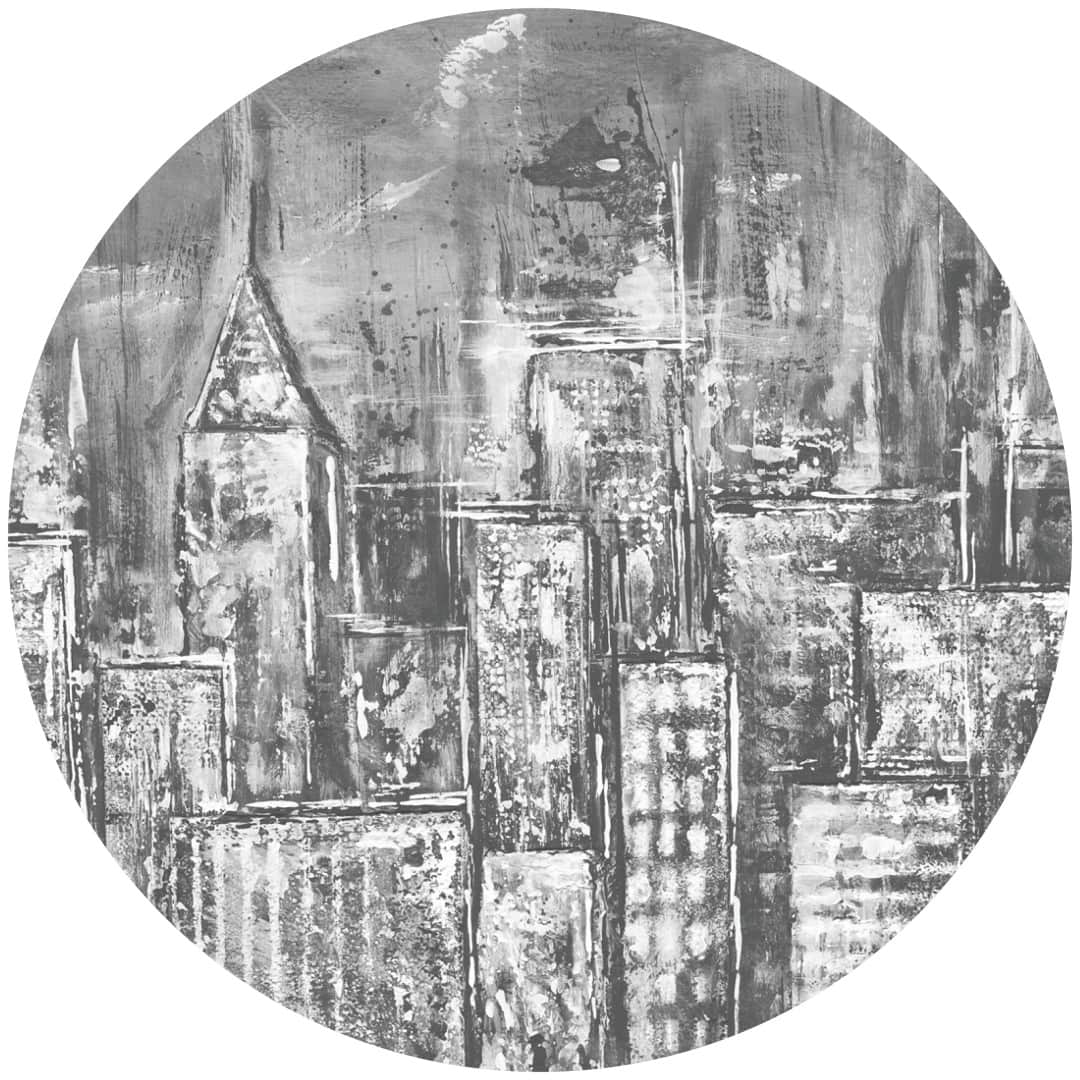 Papier peint cercle City Sketch 2 – Rauv