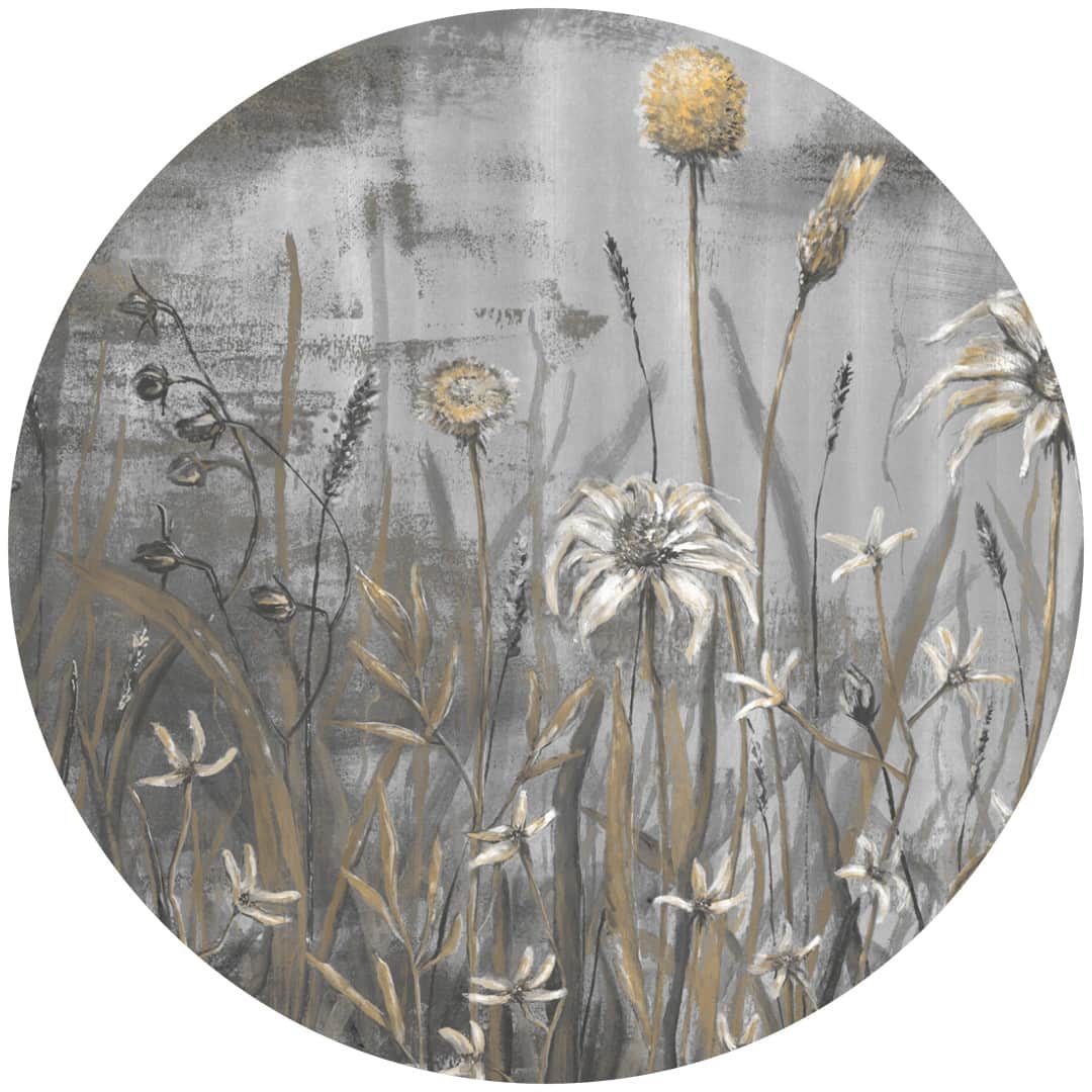Papier peint cercle Cold Flowers 2 – Rauv
