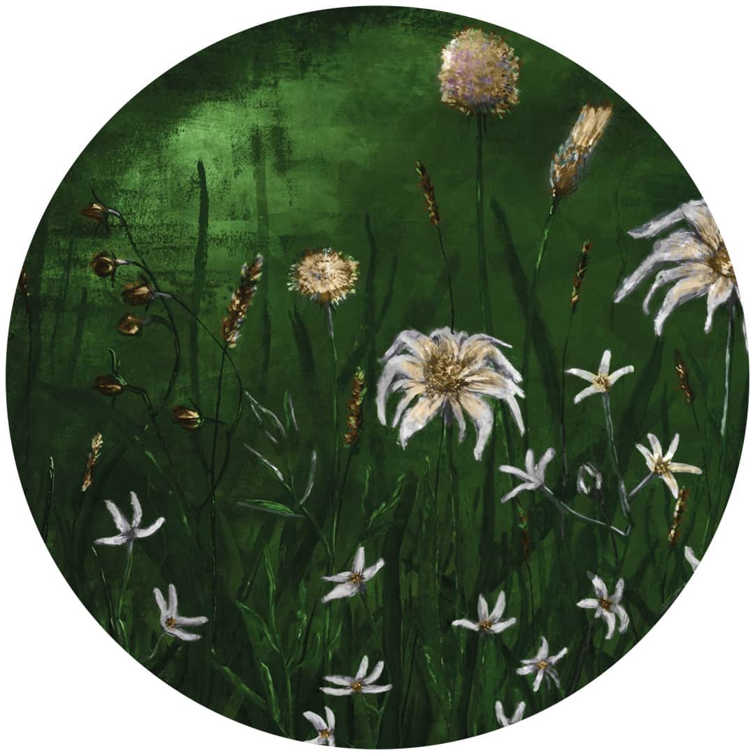 Papier peint cercle Cold Flowers 4 – Rauv