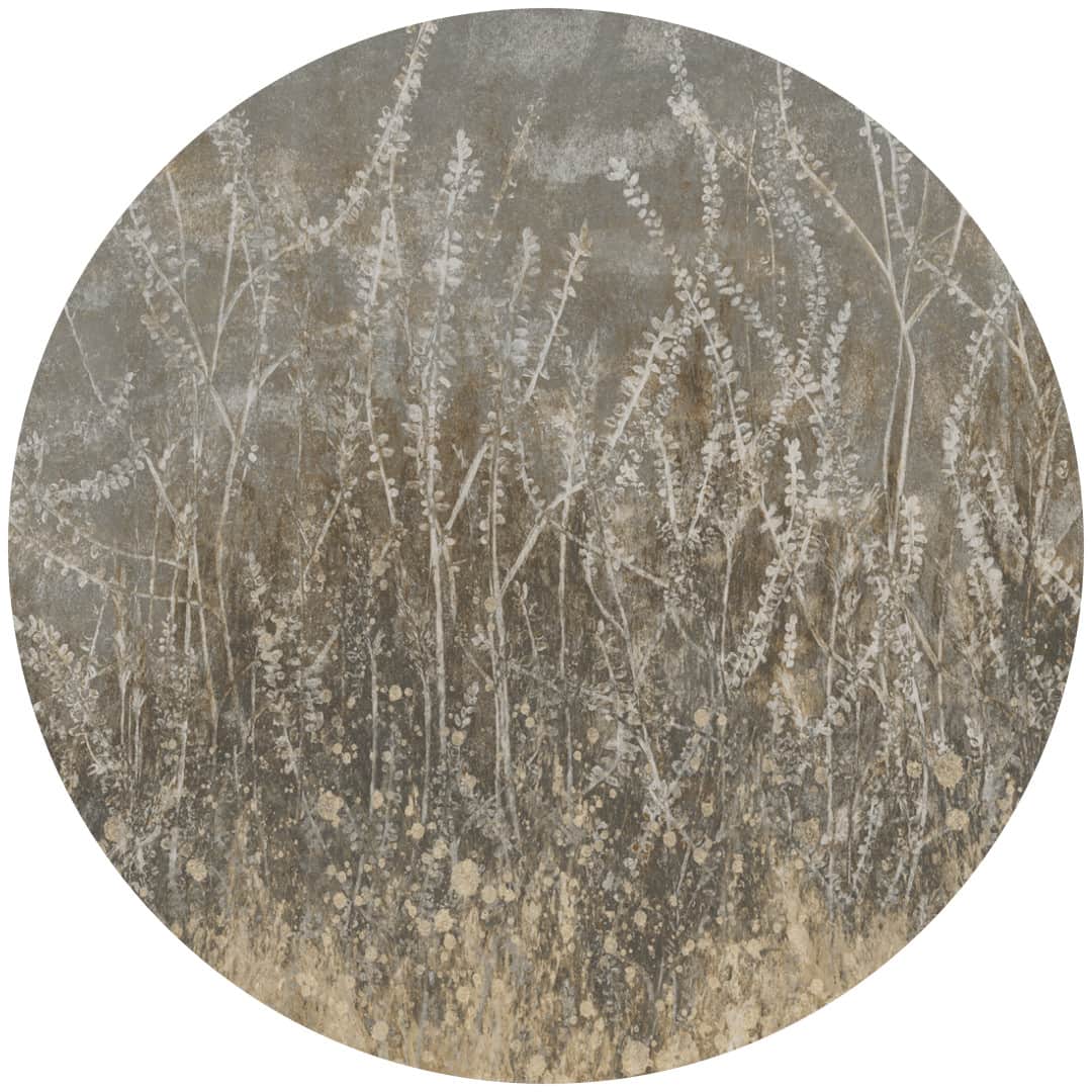 Papier peint cercle Golden Reeds