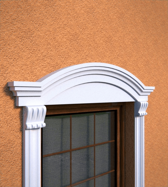 Fronton de fenêtre - profilé en arc agrandi