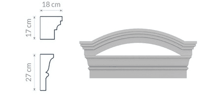 Fronton de fenêtre - style classique