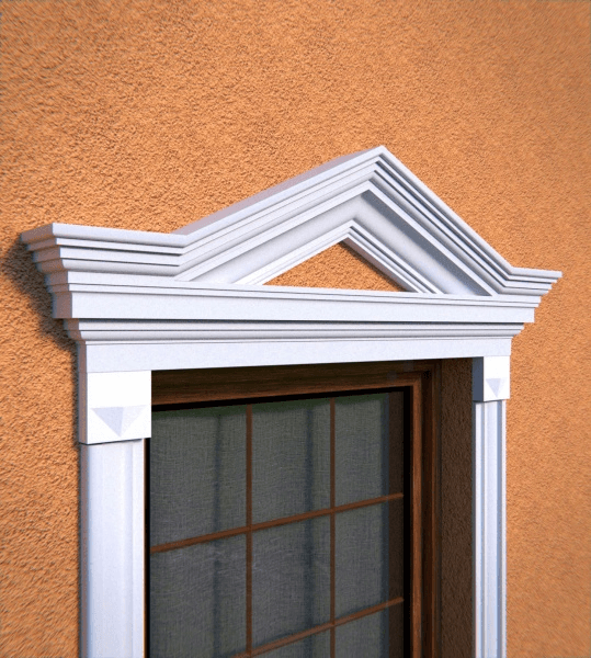 Fronton de fenêtre - forme pyramidale
