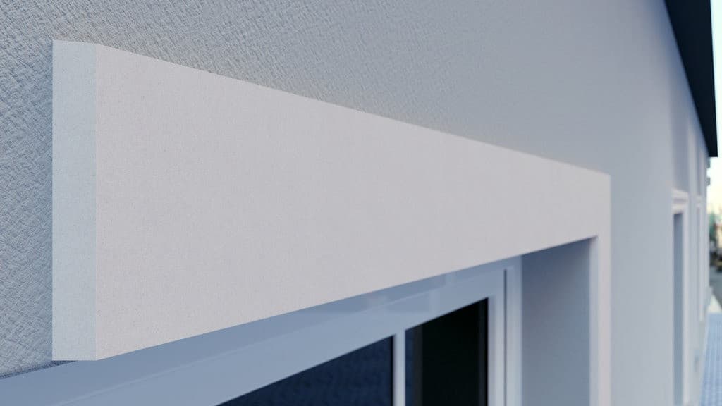 Moulure de fenêtre : forme plate et simple