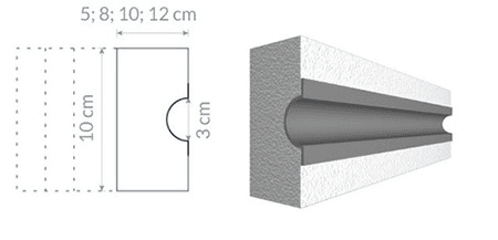 Denticule 200 × 10 × 5,8 cm