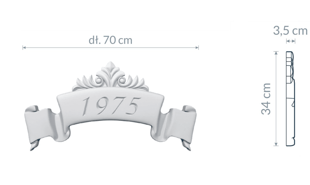 Rosace 70 × 34 × 3,5 cm